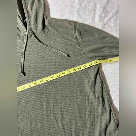 Core Life Green Waffle Thermal Hoodie UNISEX - Picture 2 of 6